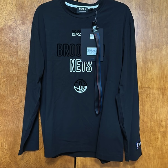 Brooklyn Nets NBA x Hugo Boss Black 360 Long Sleeve T-Shirt - Size XL - Picture 4 of 6